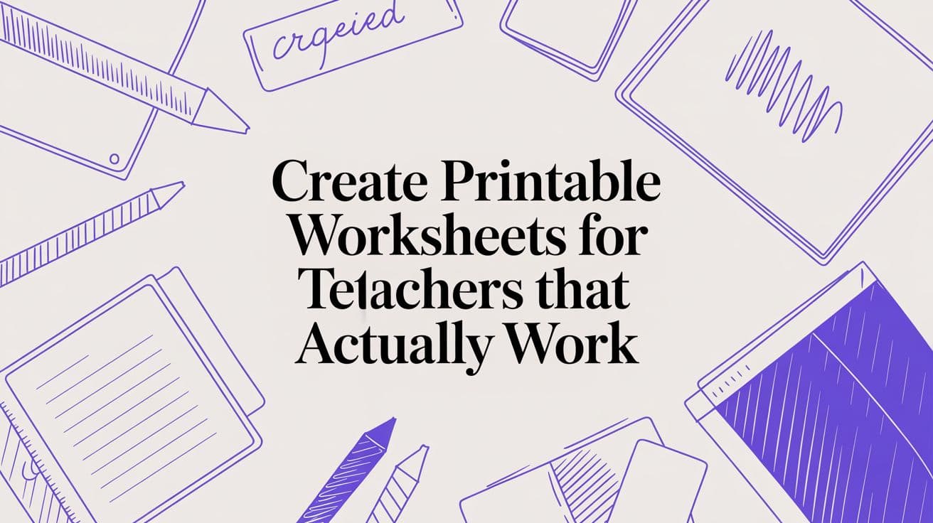 Create Printable Worksheets for Teachers That Actually Work