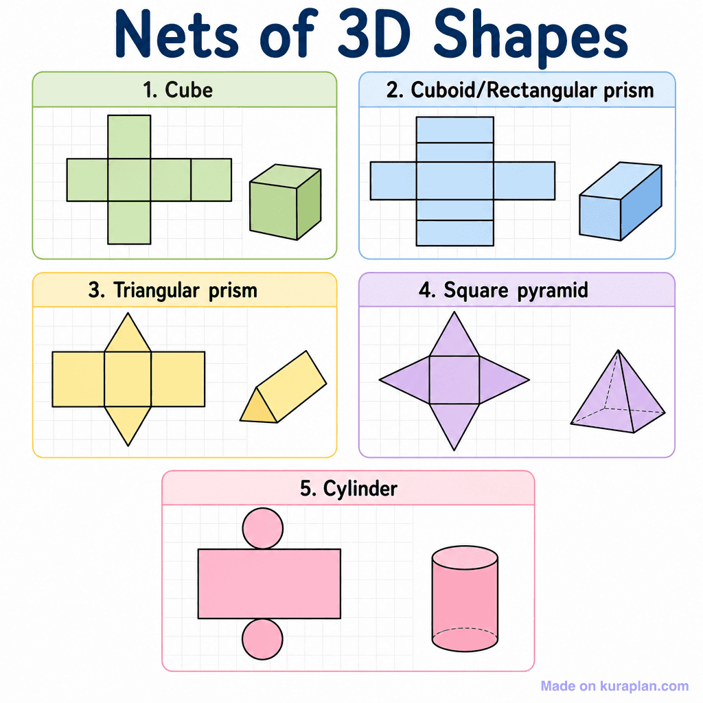 Nets of 3D Shapes (simple)
