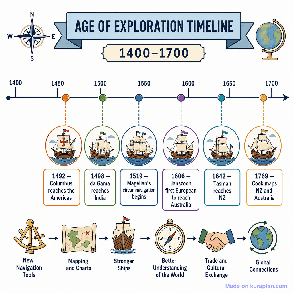 Age of Exploration Timeline (1400–1700) (detailed)