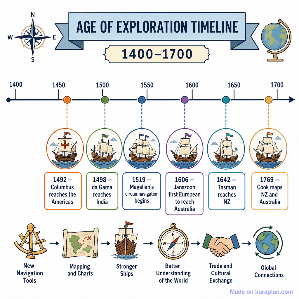 Age of Exploration Timeline (1400–1700) (detailed)