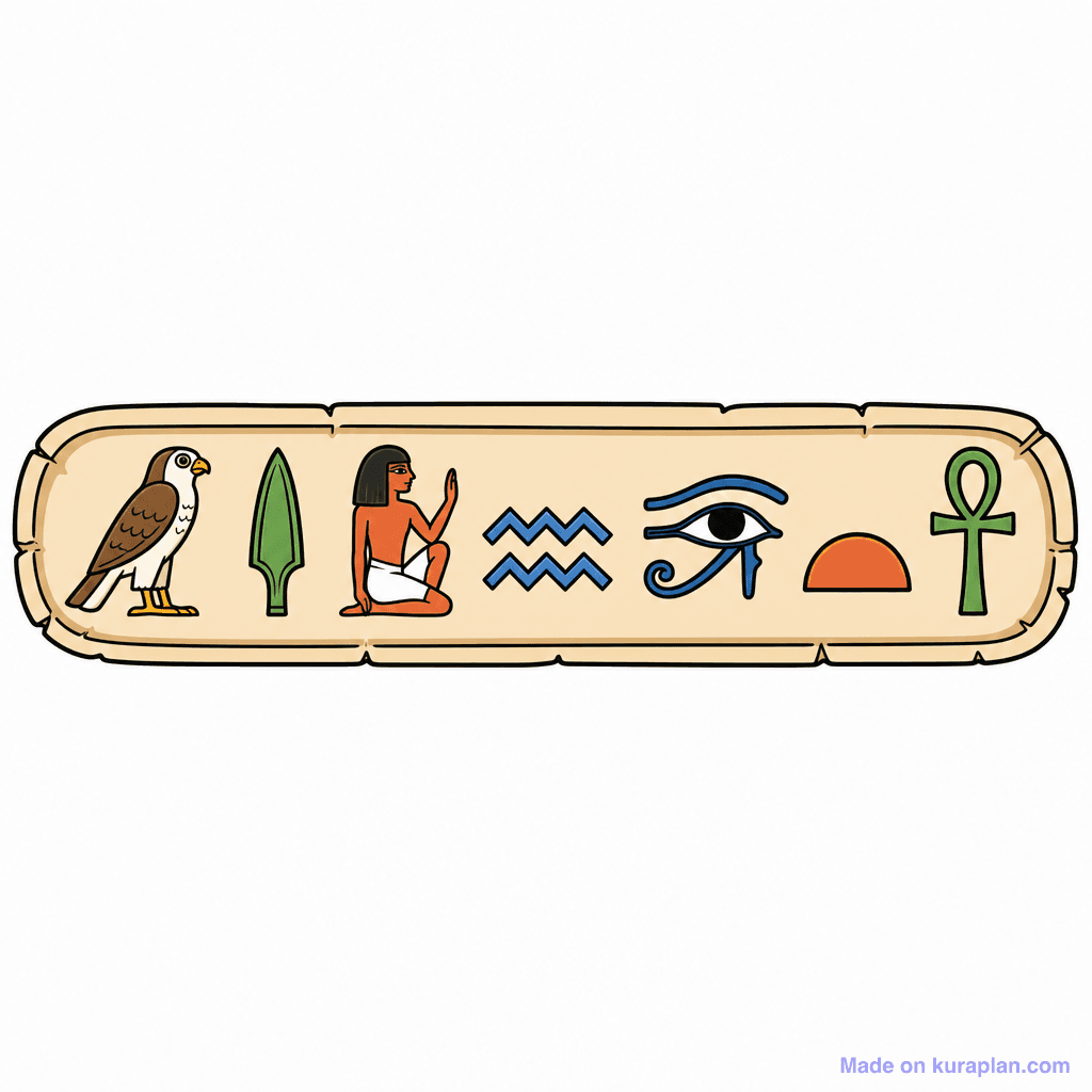 Ancient Egypt Hieroglyphics Strip