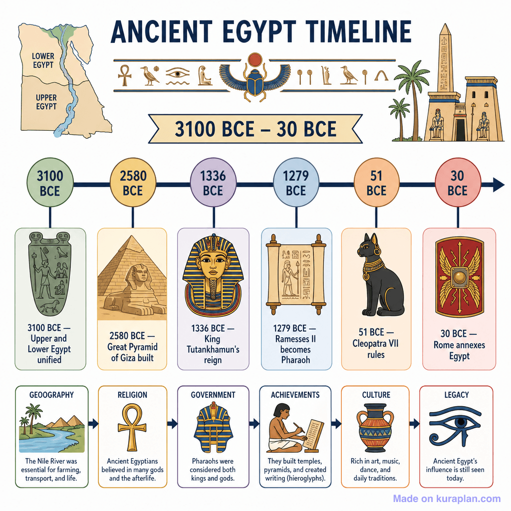 Ancient Egypt Timeline (detailed)