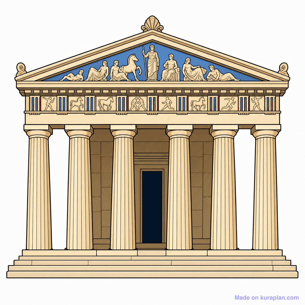 Ancient Greece Parthenon Elevation