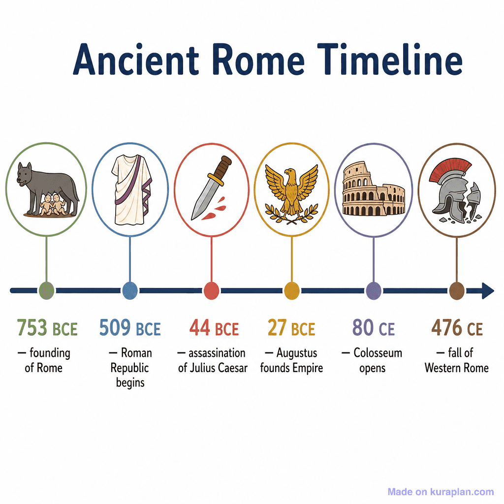 Ancient Rome Timeline (simple)