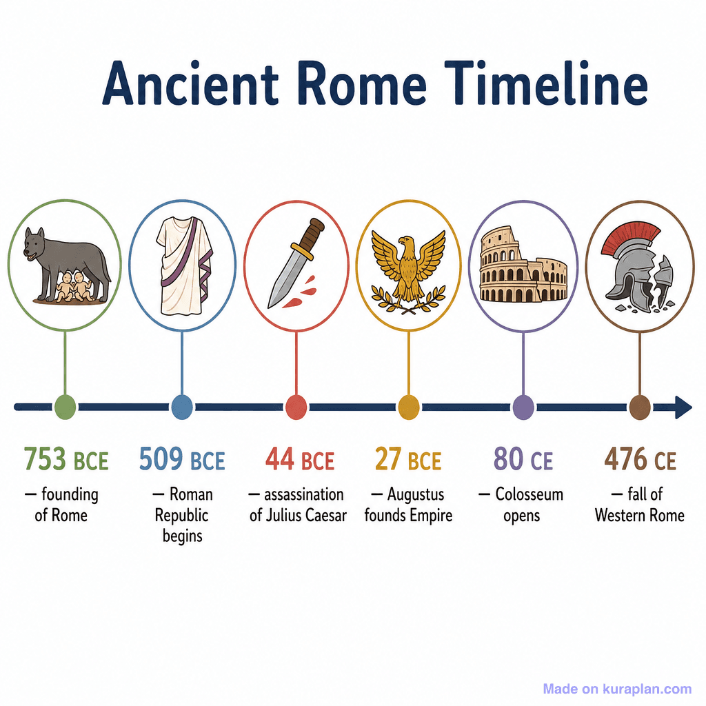 Ancient Rome Timeline (simple)