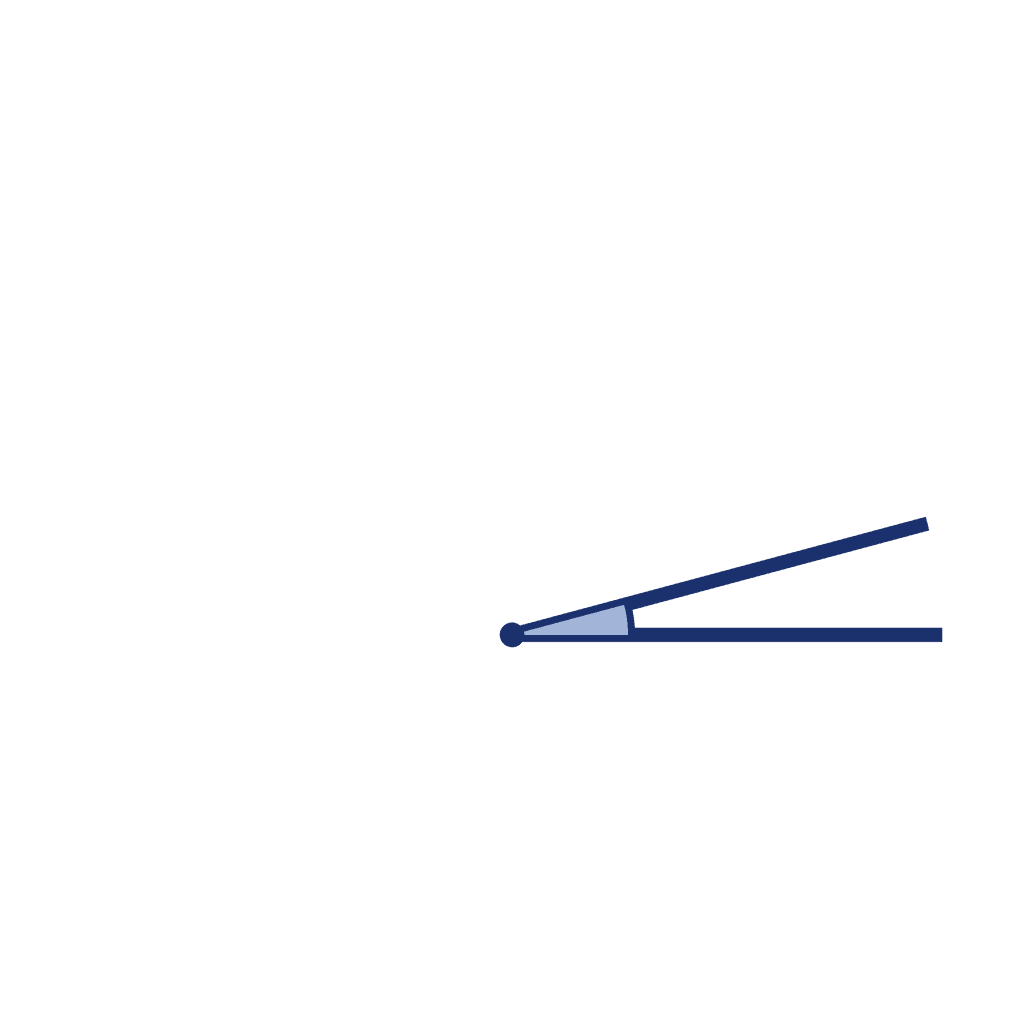 Angle — 15° (Acute Angle)