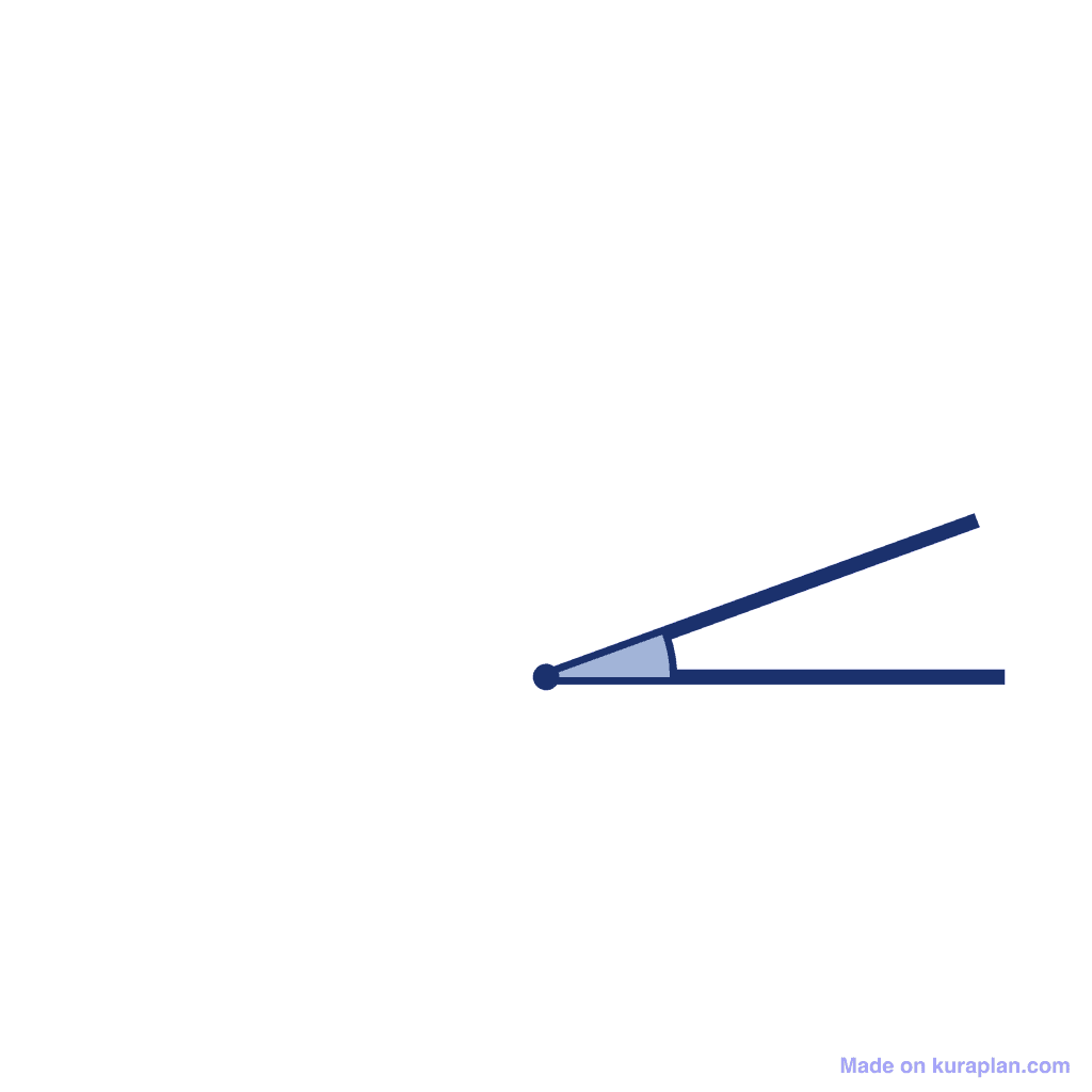 Angle — 20° (Acute Angle)