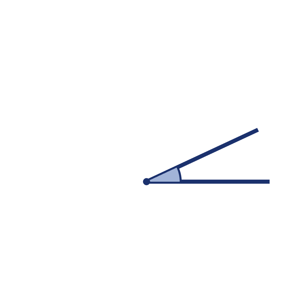Angle — 25° (Acute Angle)