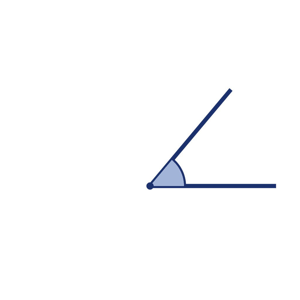 Angle — 50° (Acute Angle)
