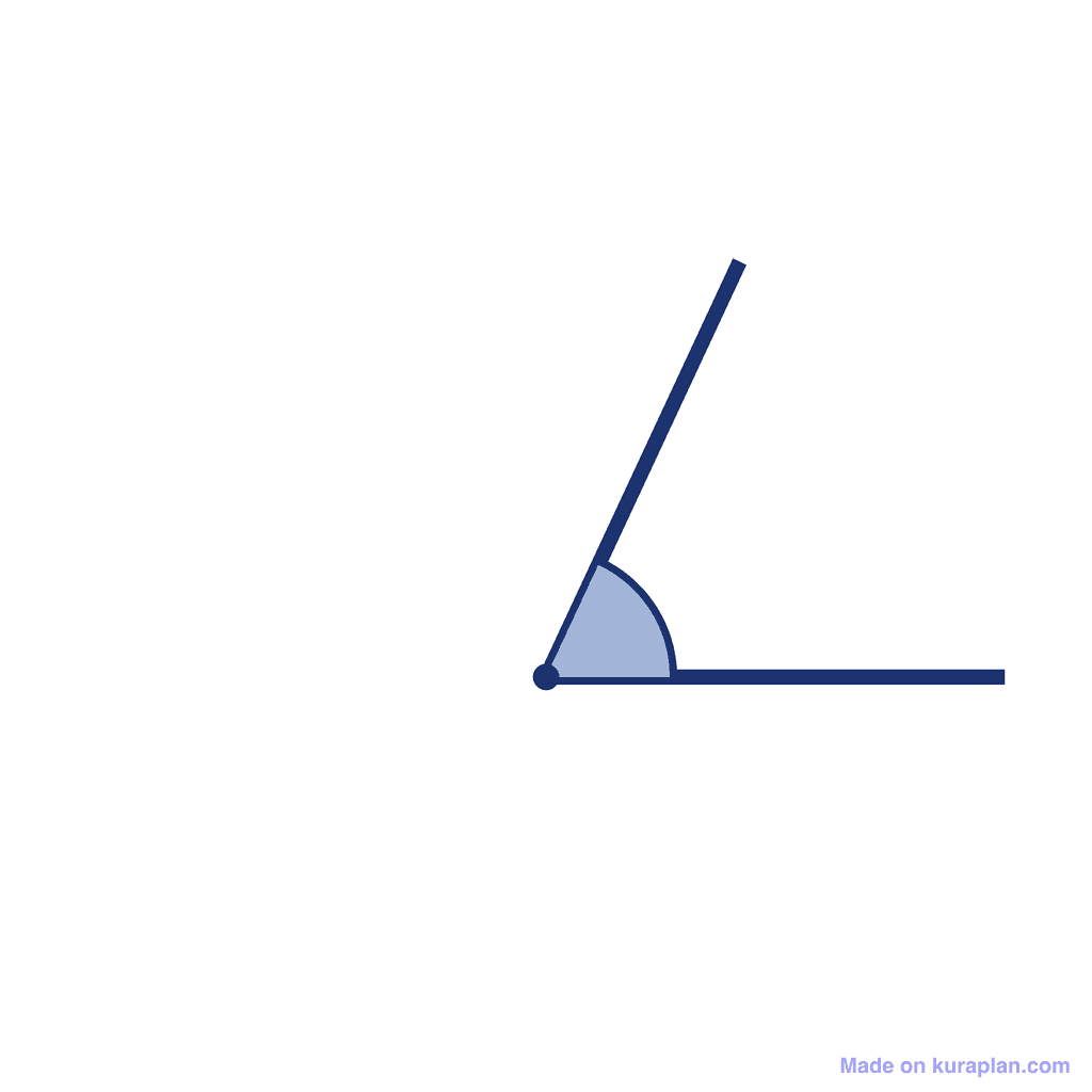 Angle — 65° (Acute Angle)
