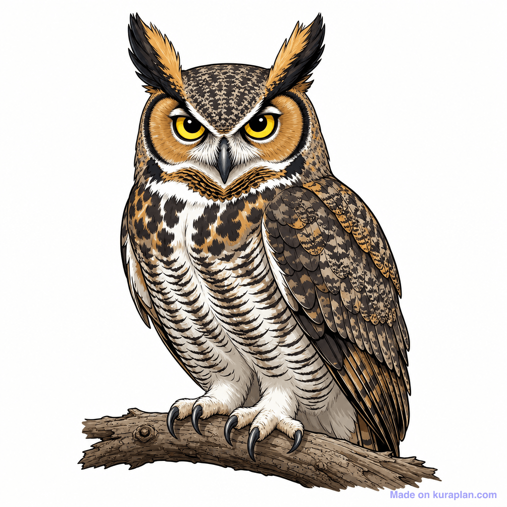 Animal Owl Great Horned
