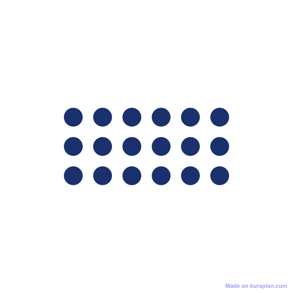 Array — 3 × 6 = 18