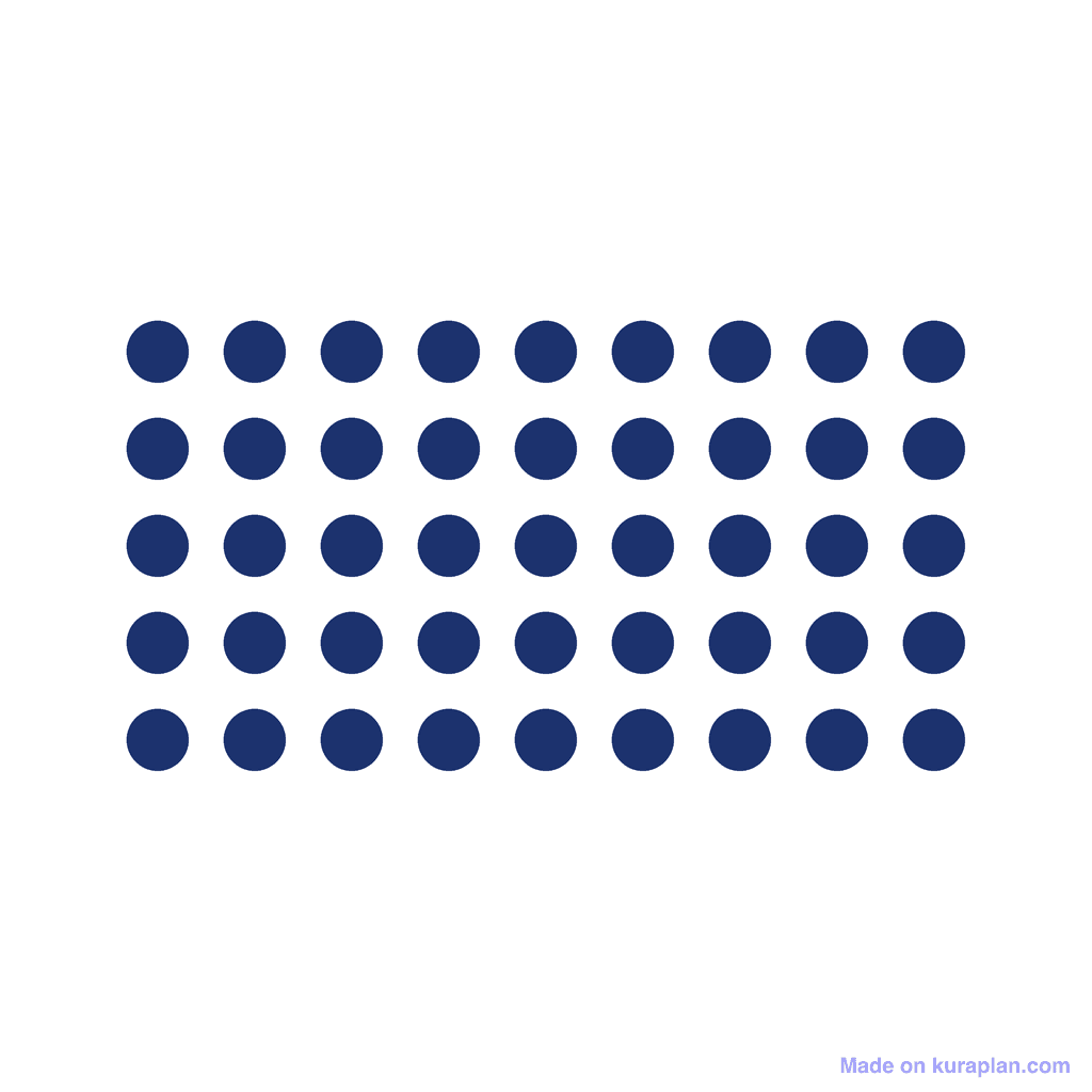 Array — 5 × 9 = 45