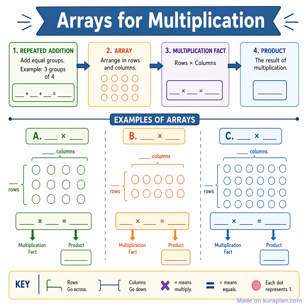 Arrays for Multiplication (detailed, unlabeled)
