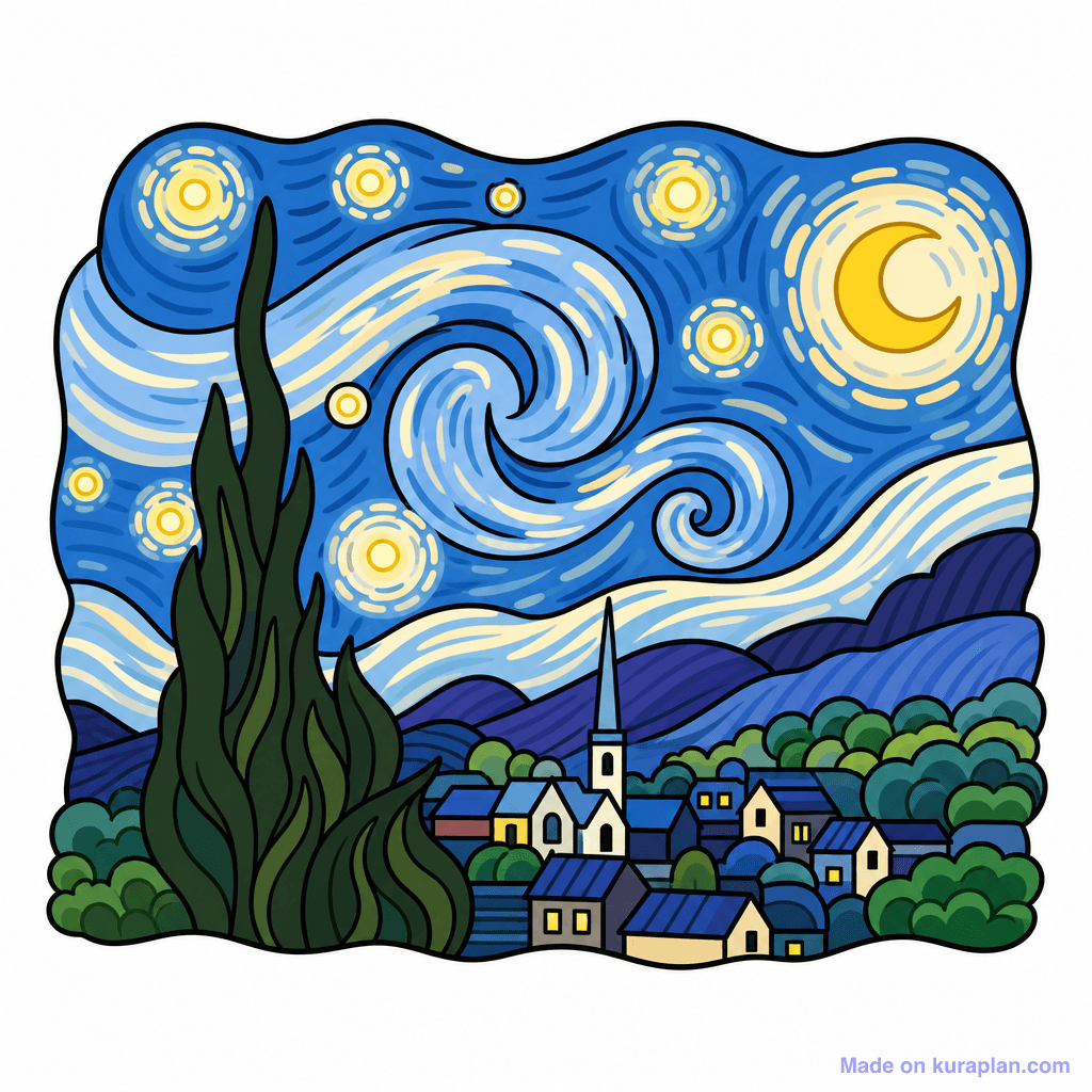 Artist Van Gogh Starry Night Reference