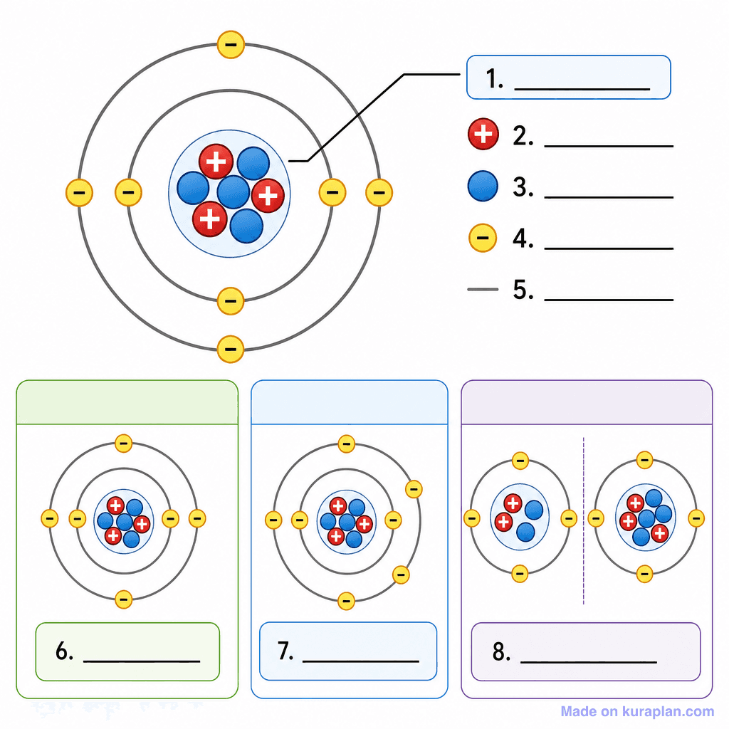 Atomic Structure: Atoms, Ions & Isotopes (simple, unlabeled)
