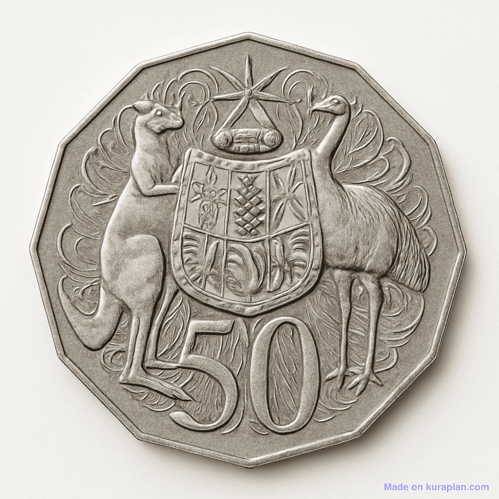 AU 50 cents coin