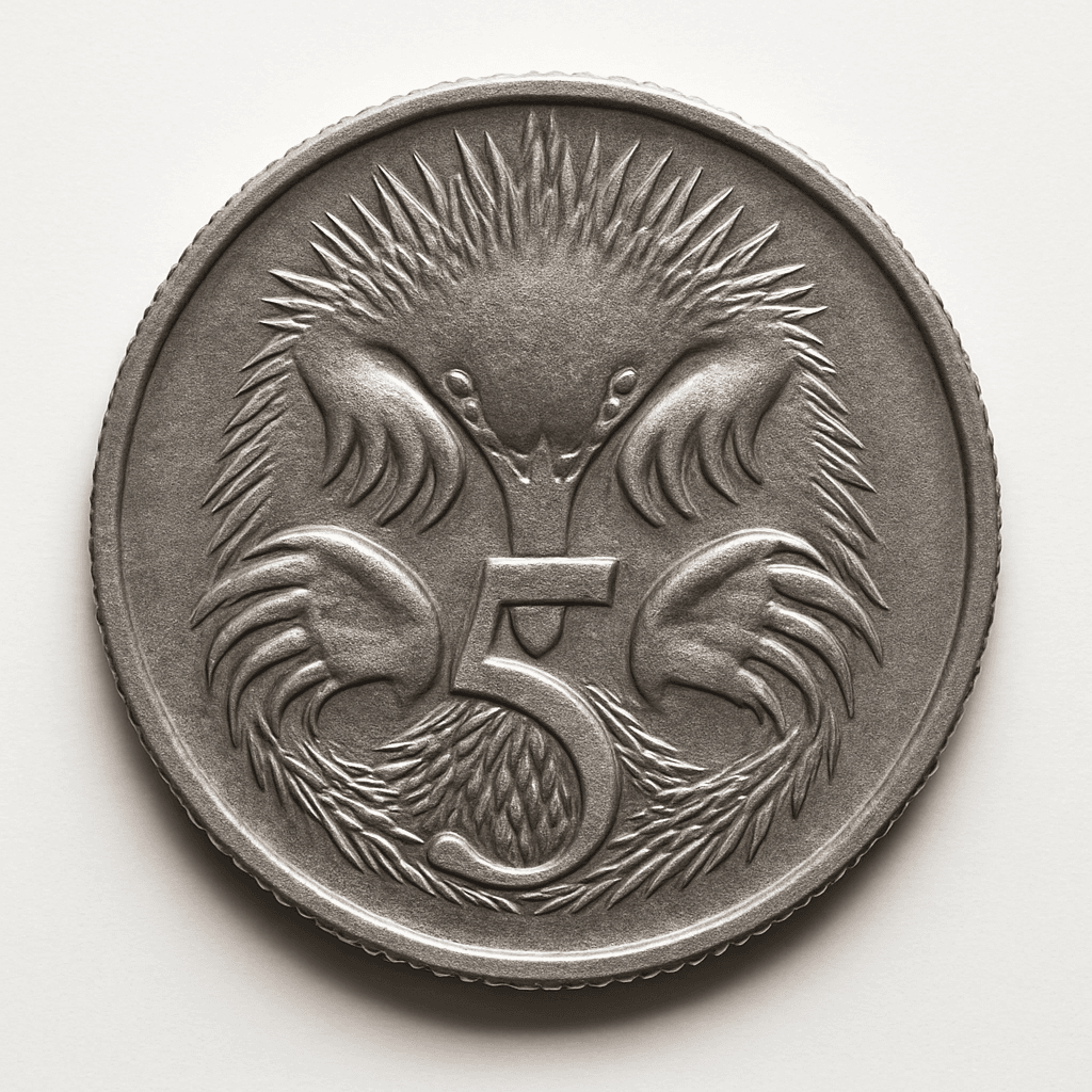 AU 5 cents coin