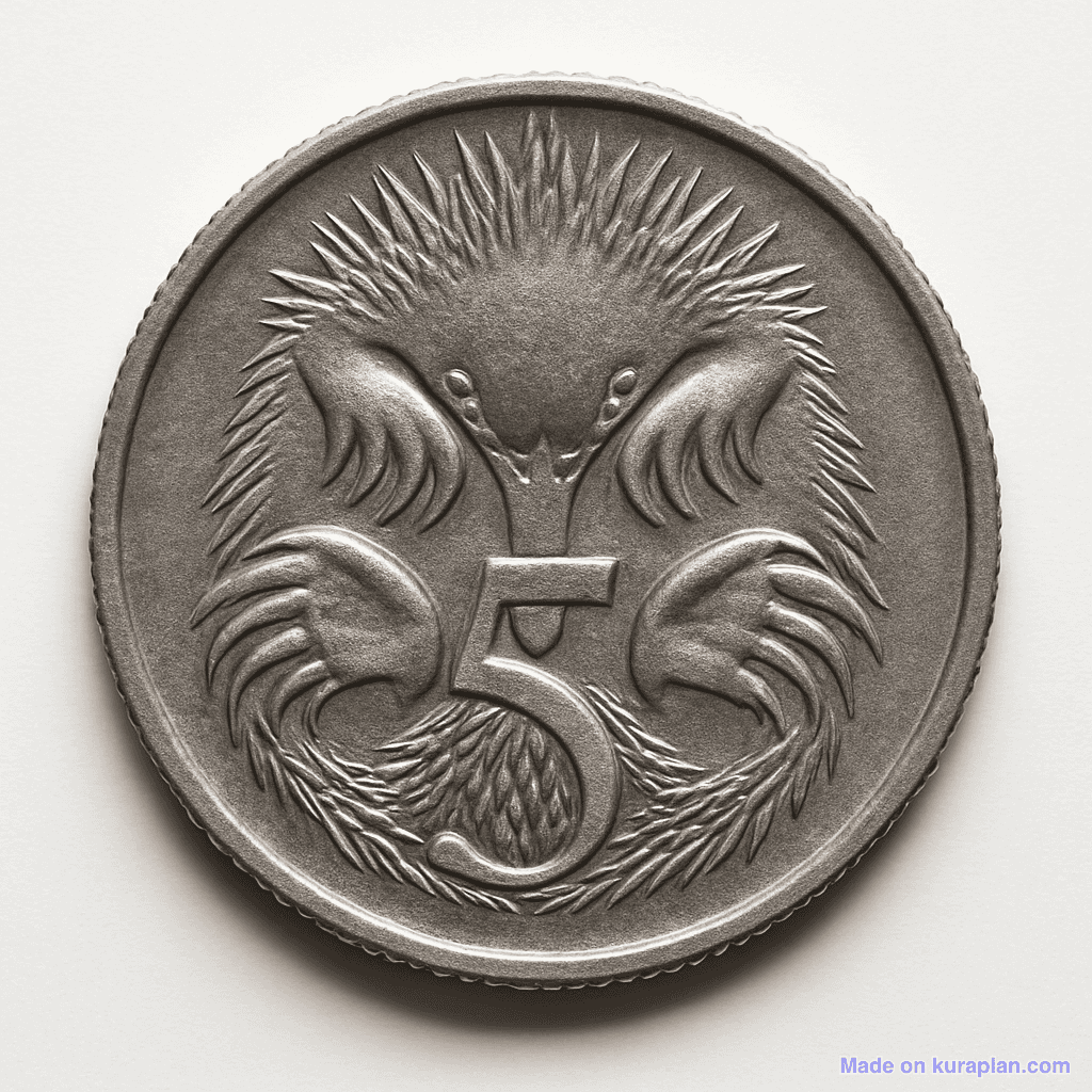 AU 5 cents coin