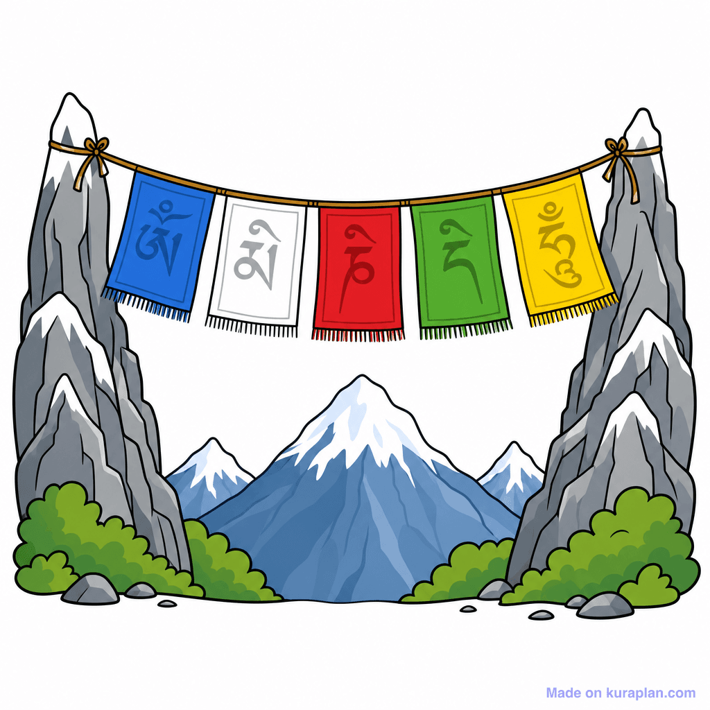 Buddhist Prayer Flags Himalaya