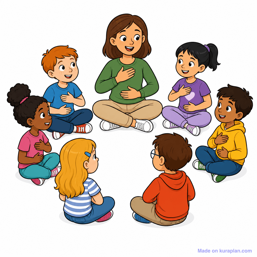 Children Singing Warmup Circle