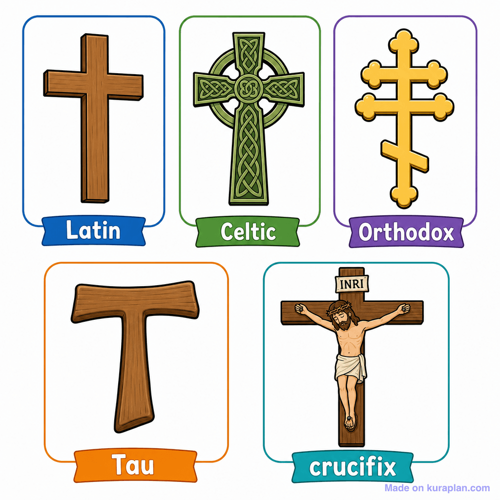 Christian Cross Variants Grid