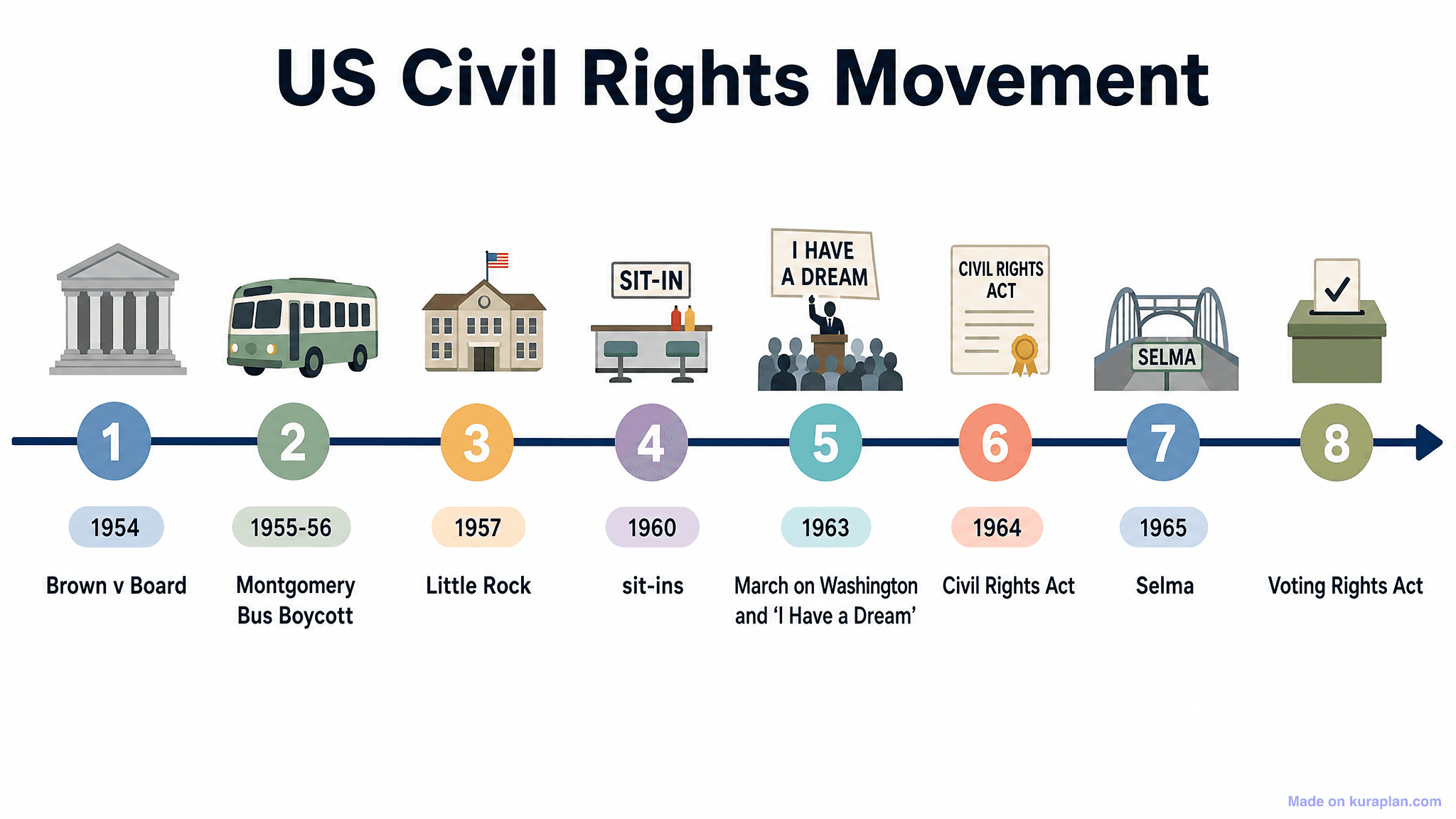 US Civil Rights Movement Timeline