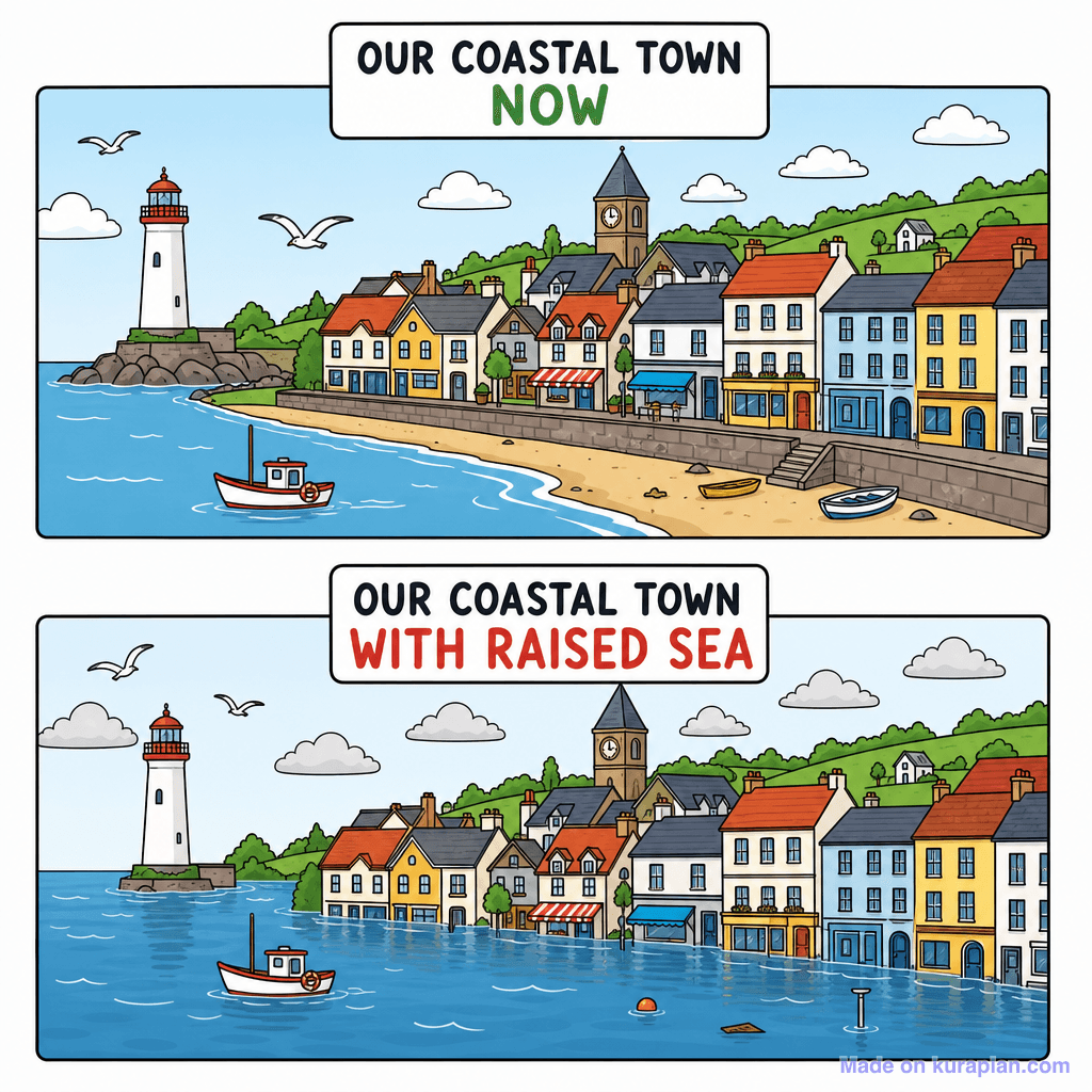 Climate Sea Level Rise Before After