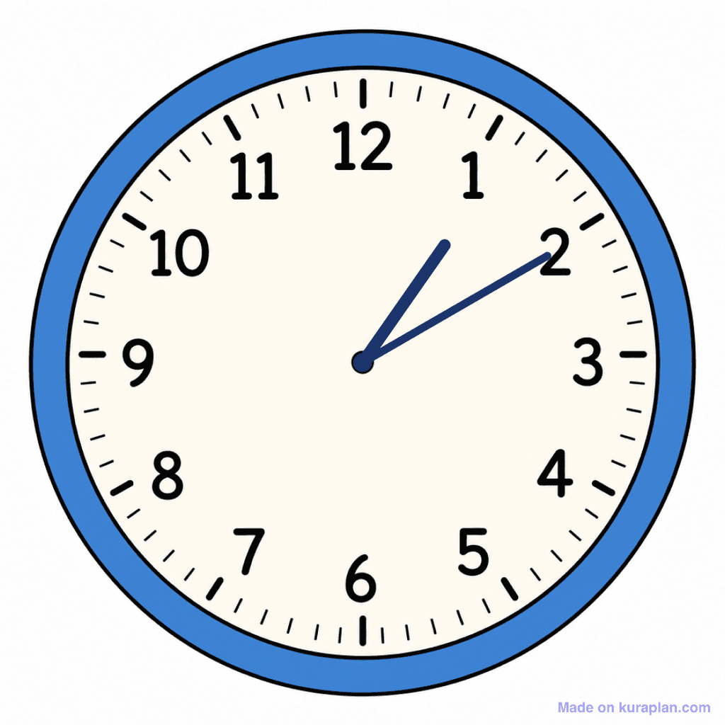 Clock Face — 1:10 (Ten Past 1)