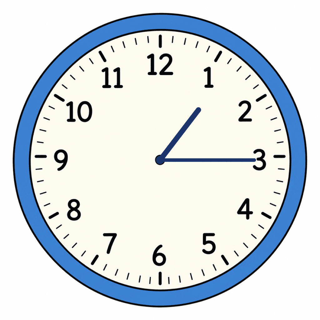 Clock Face — 1:15 (Quarter Past 1)