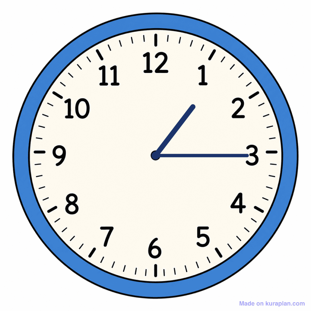 Clock Face — 1:15 (Quarter Past 1)