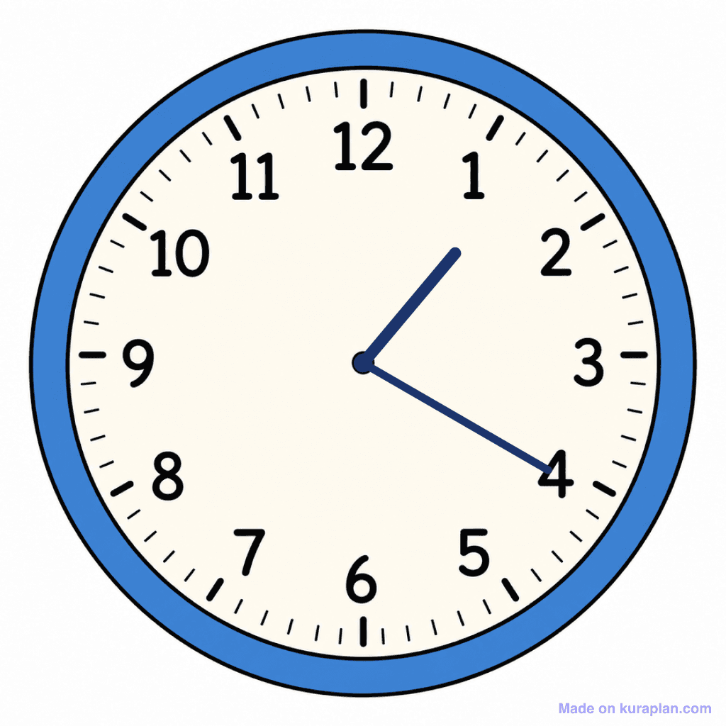 Clock Face — 1:20 (Twenty Past 1)