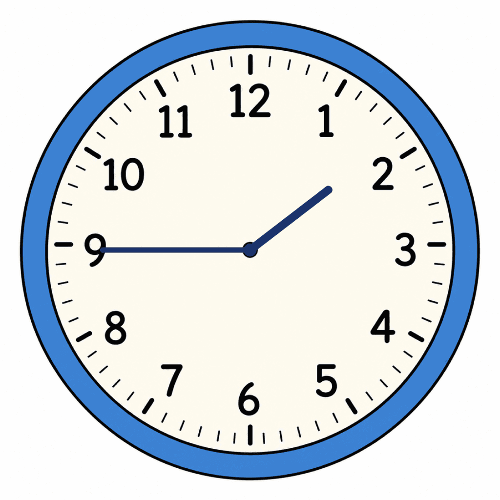 Clock Face — 1:45 (Quarter To 2)