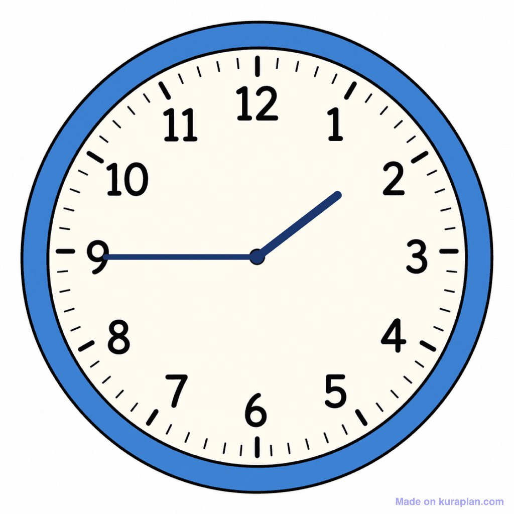 Clock Face — 1:45 (Quarter To 2)