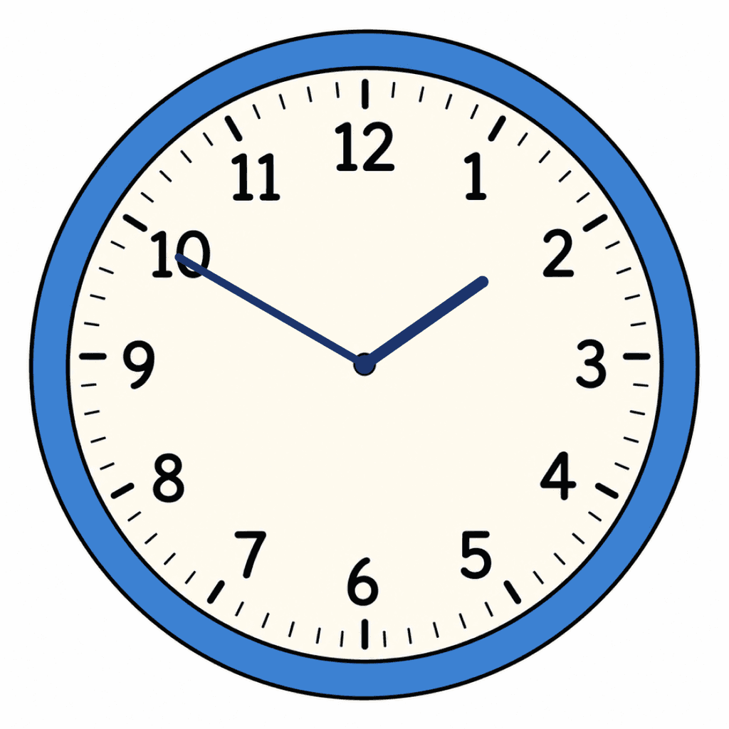 Clock Face — 1:50 (Ten To 2)