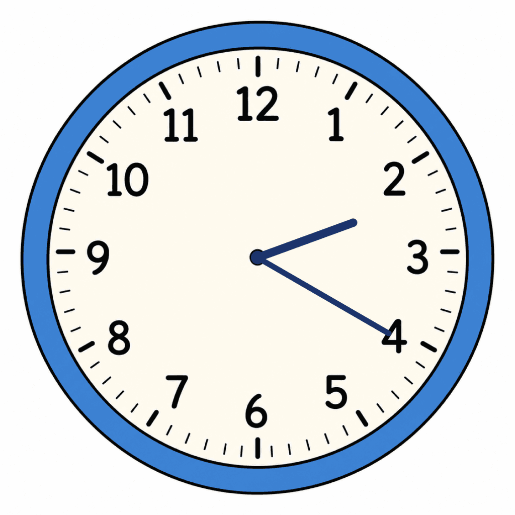 Clock Face — 2:20 (Twenty Past 2)