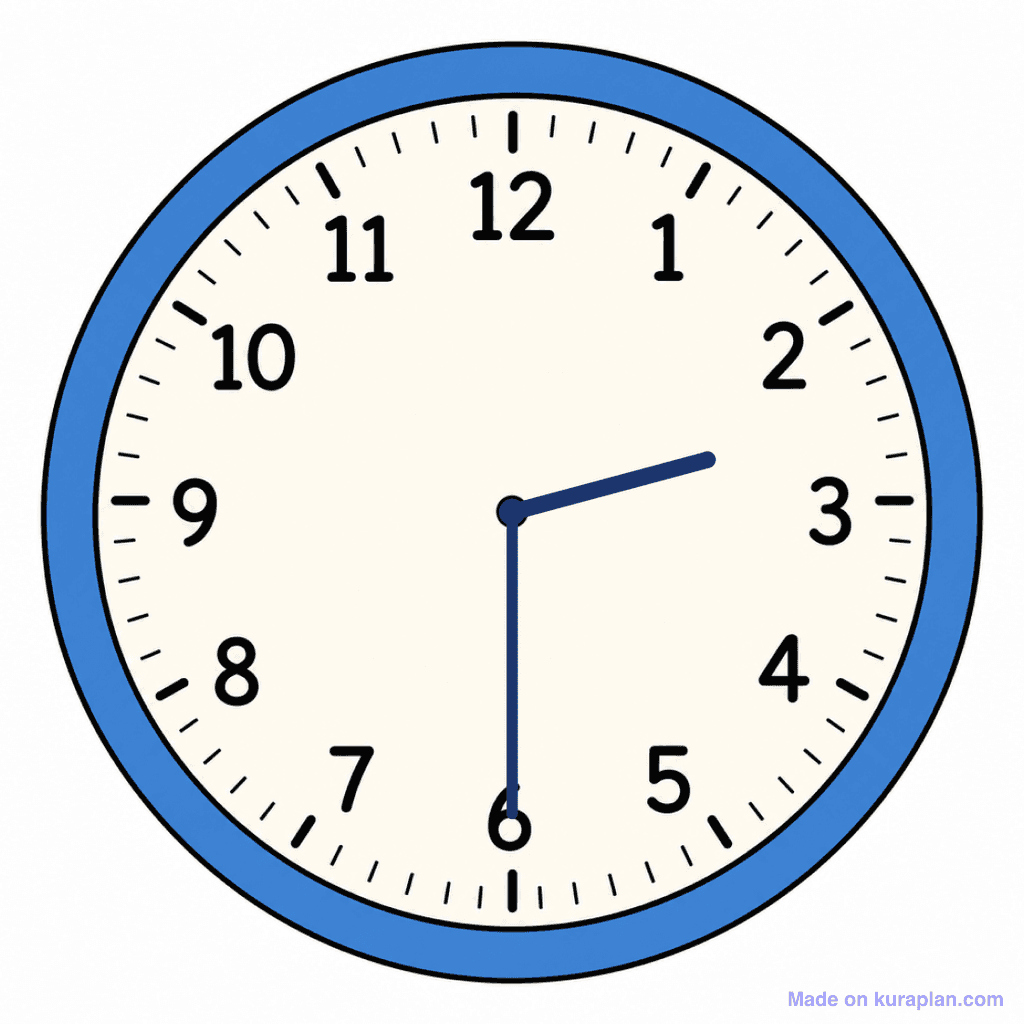 Clock Face — 2:30 (Half Past 2)