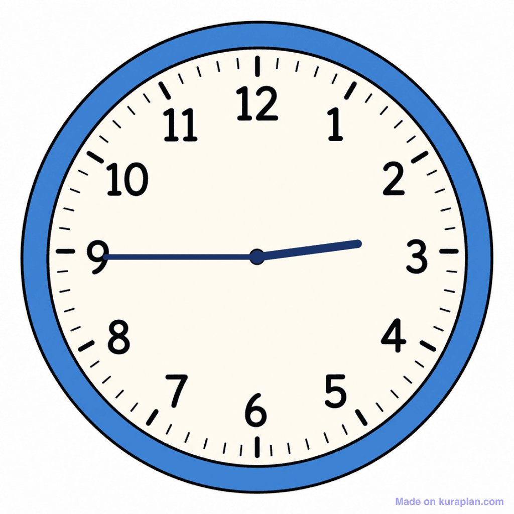 Clock Face — 2:45 (Quarter To 3)