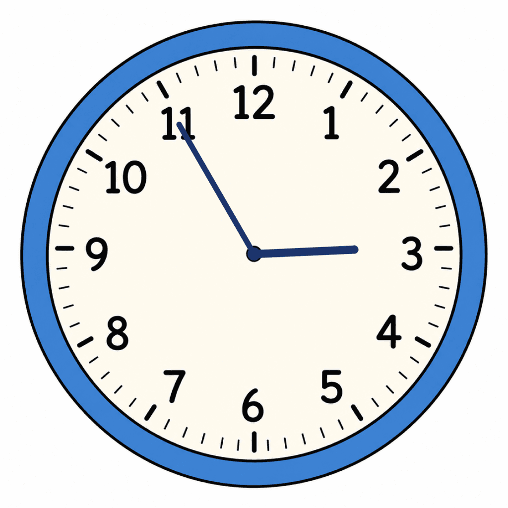 Clock Face — 2:55 (Five To 3)
