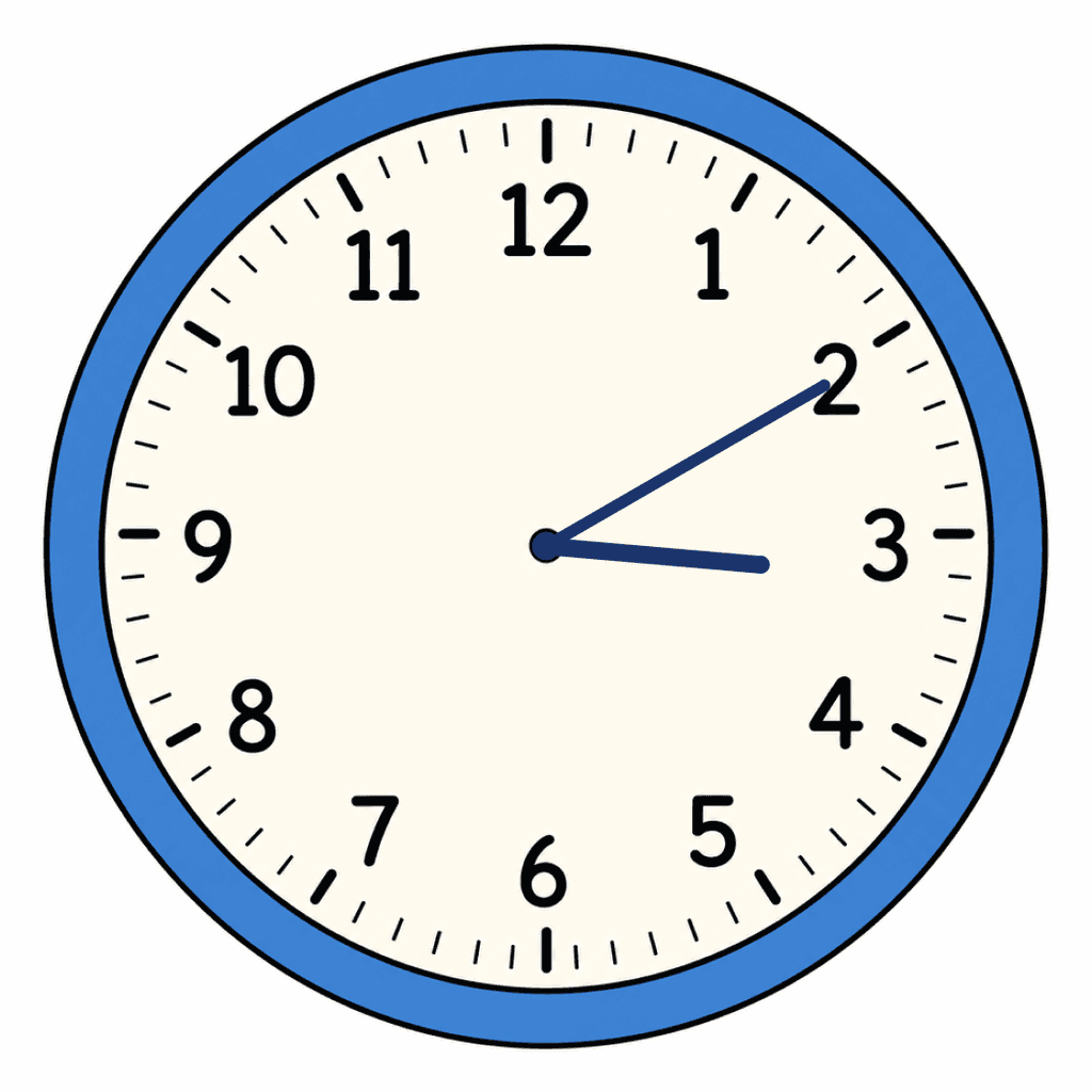 Clock Face — 3:10 (Ten Past 3)