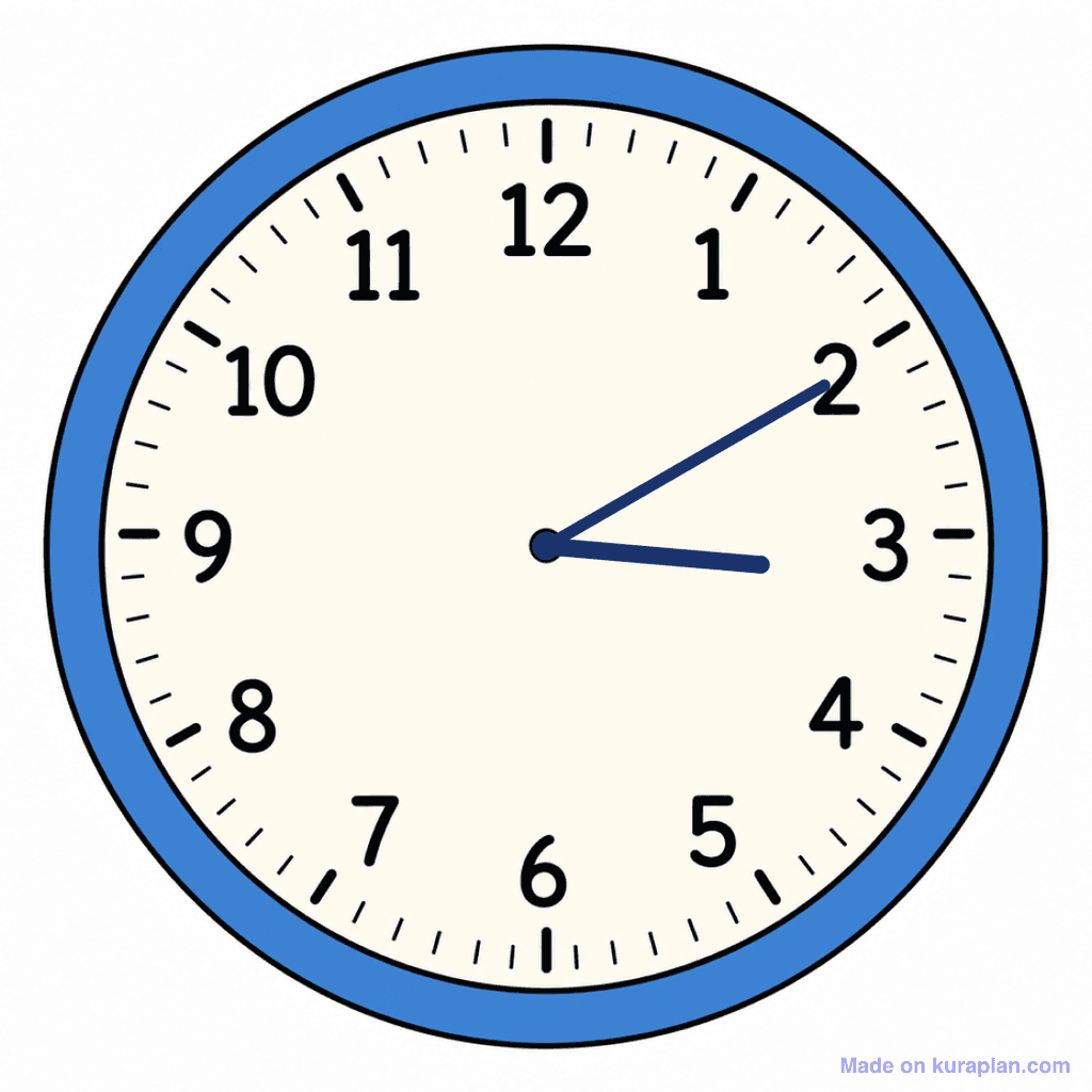 Clock Face — 3:10 (Ten Past 3)