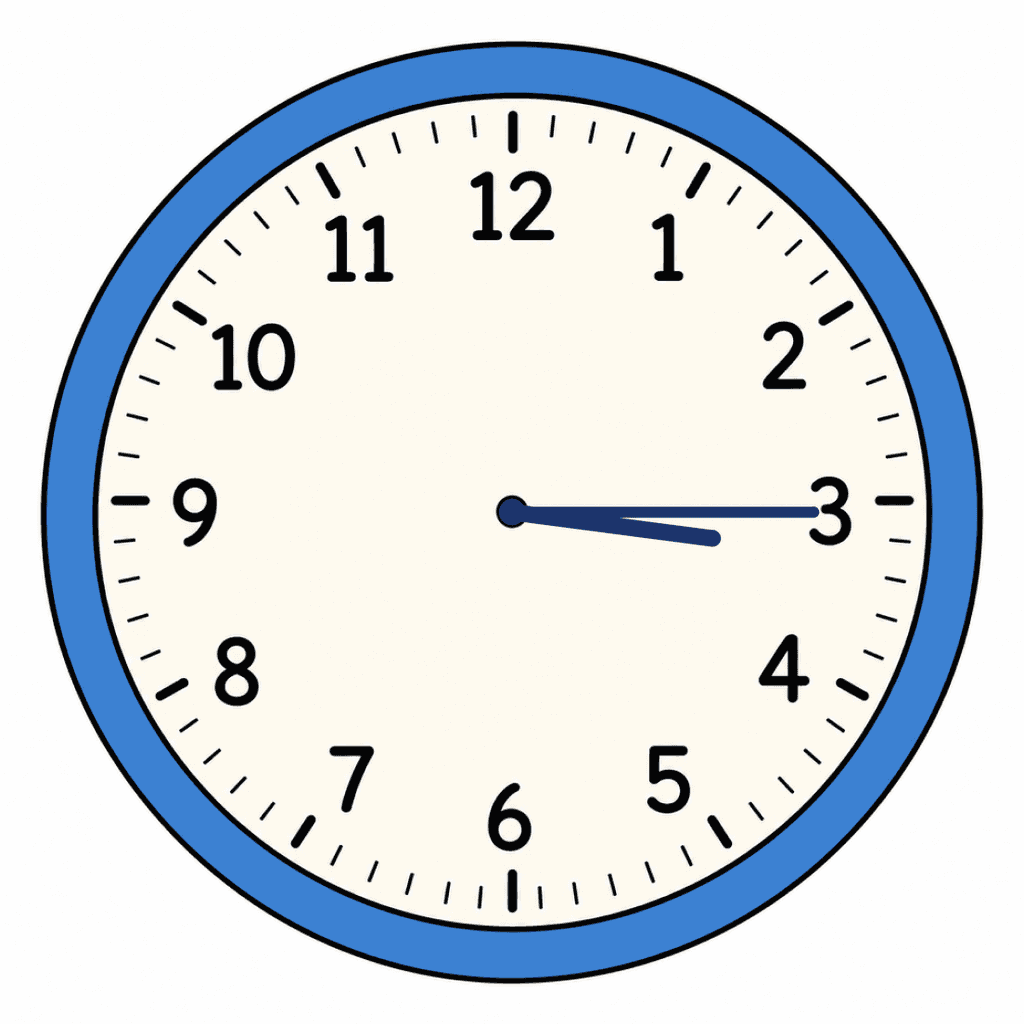 Clock Face — 3:15 (Quarter Past 3)