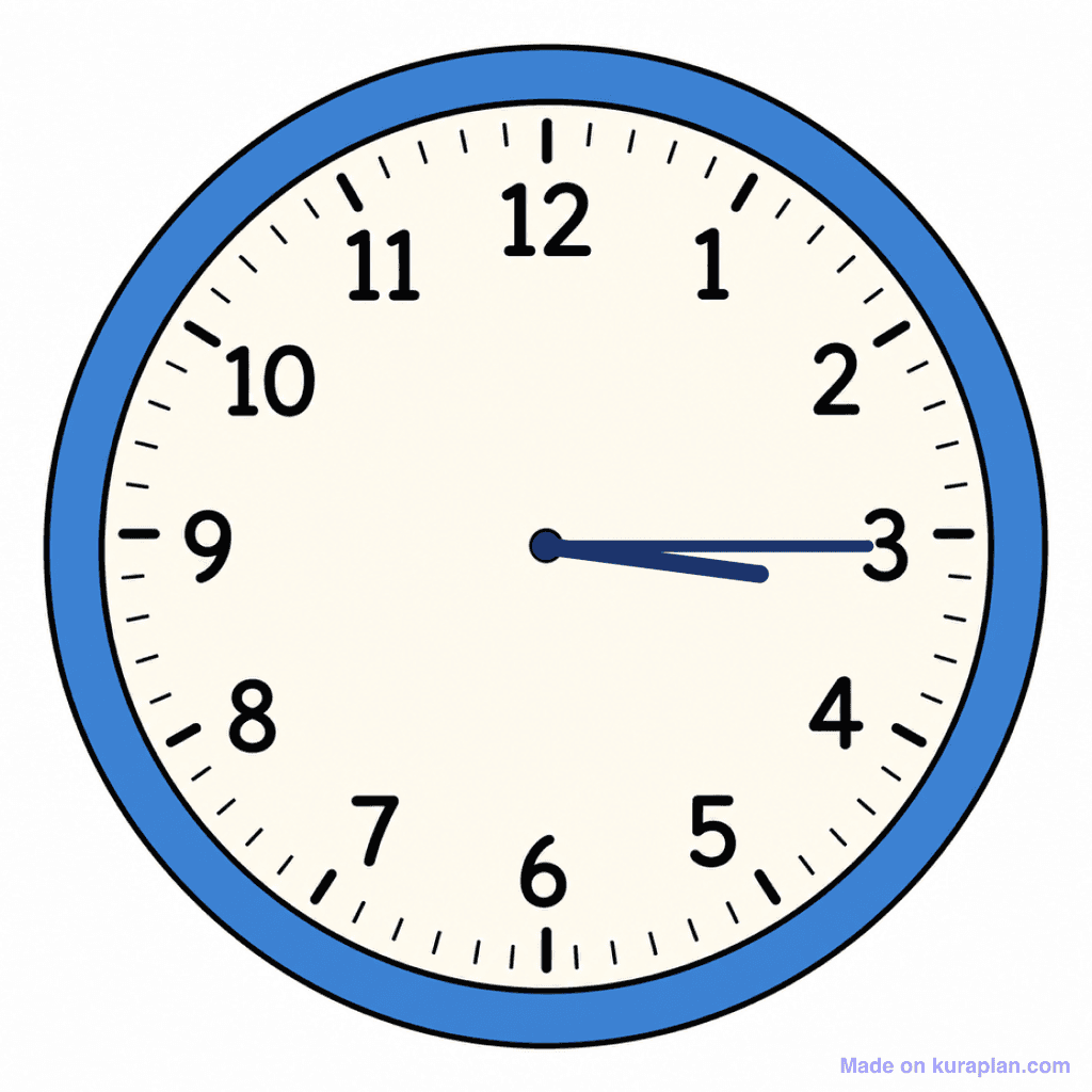 Clock Face — 3:15 (Quarter Past 3)