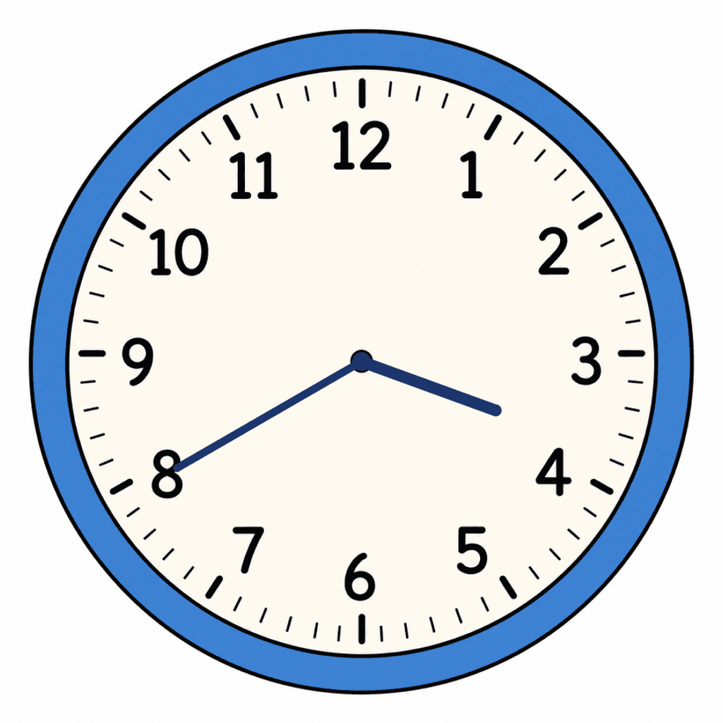 Clock Face — 3:40 (Twenty To 4)