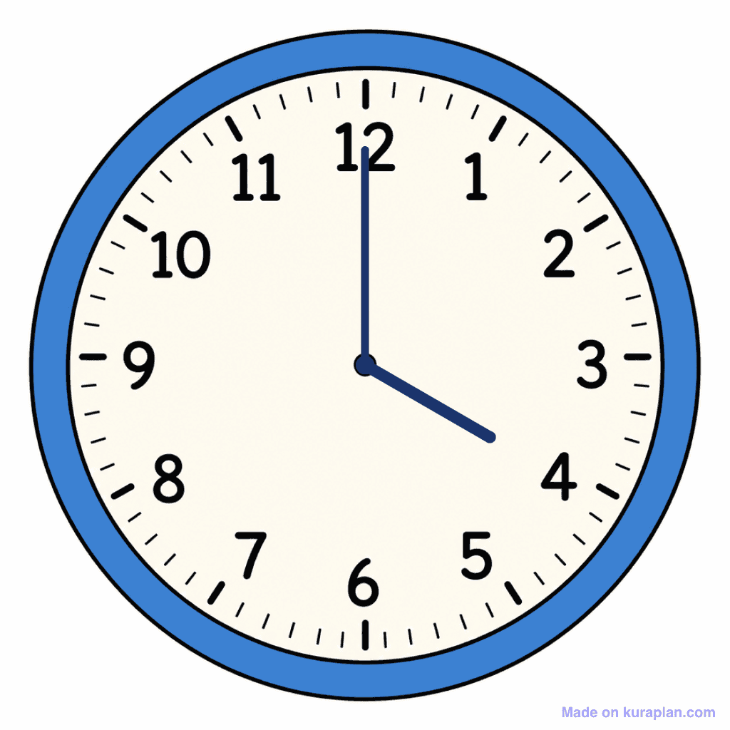Clock Face — 4:00 (4 O'Clock)