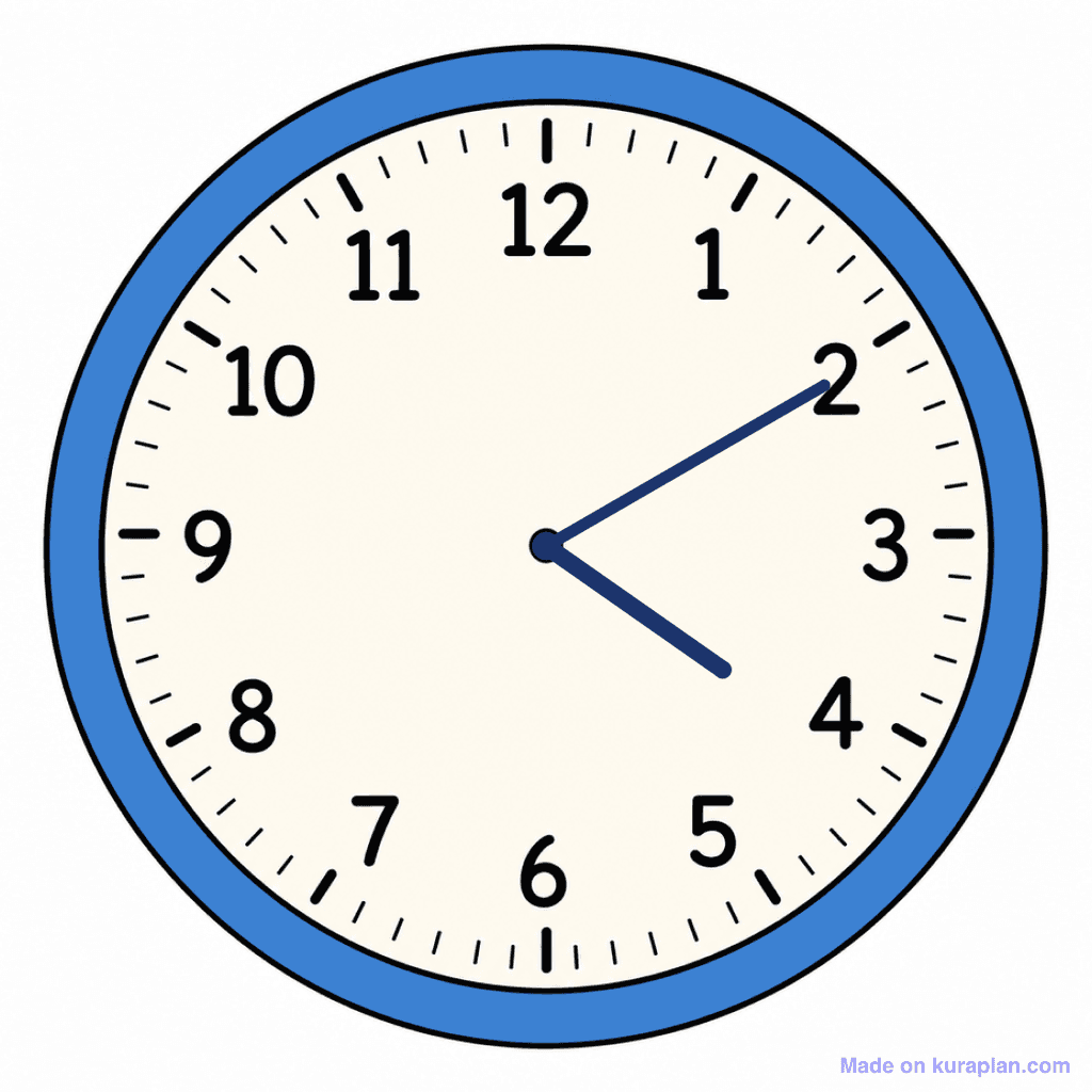 Clock Face — 4:10 (Ten Past 4)