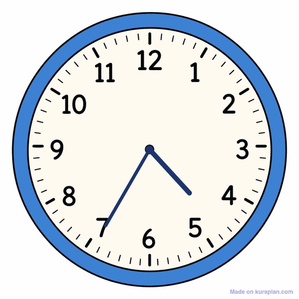 Clock Face — 4:35 (Twenty-Five To 5)