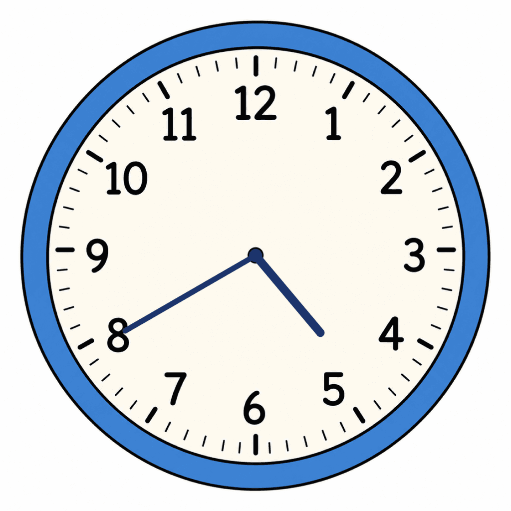 Clock Face — 4:40 (Twenty To 5)