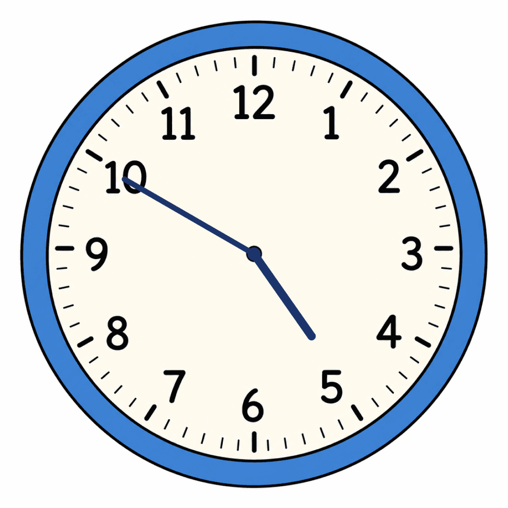 Clock Face — 4:50 (Ten To 5)