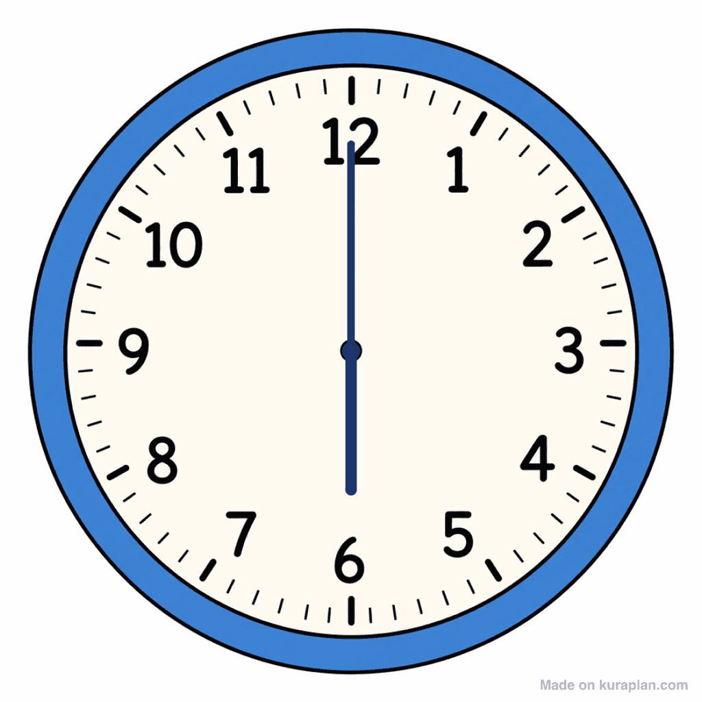 Clock Face — 6:00 (6 O'Clock)